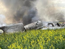 Tu-22M3-Bomber brennt nach Bruchlandung in Stawropol