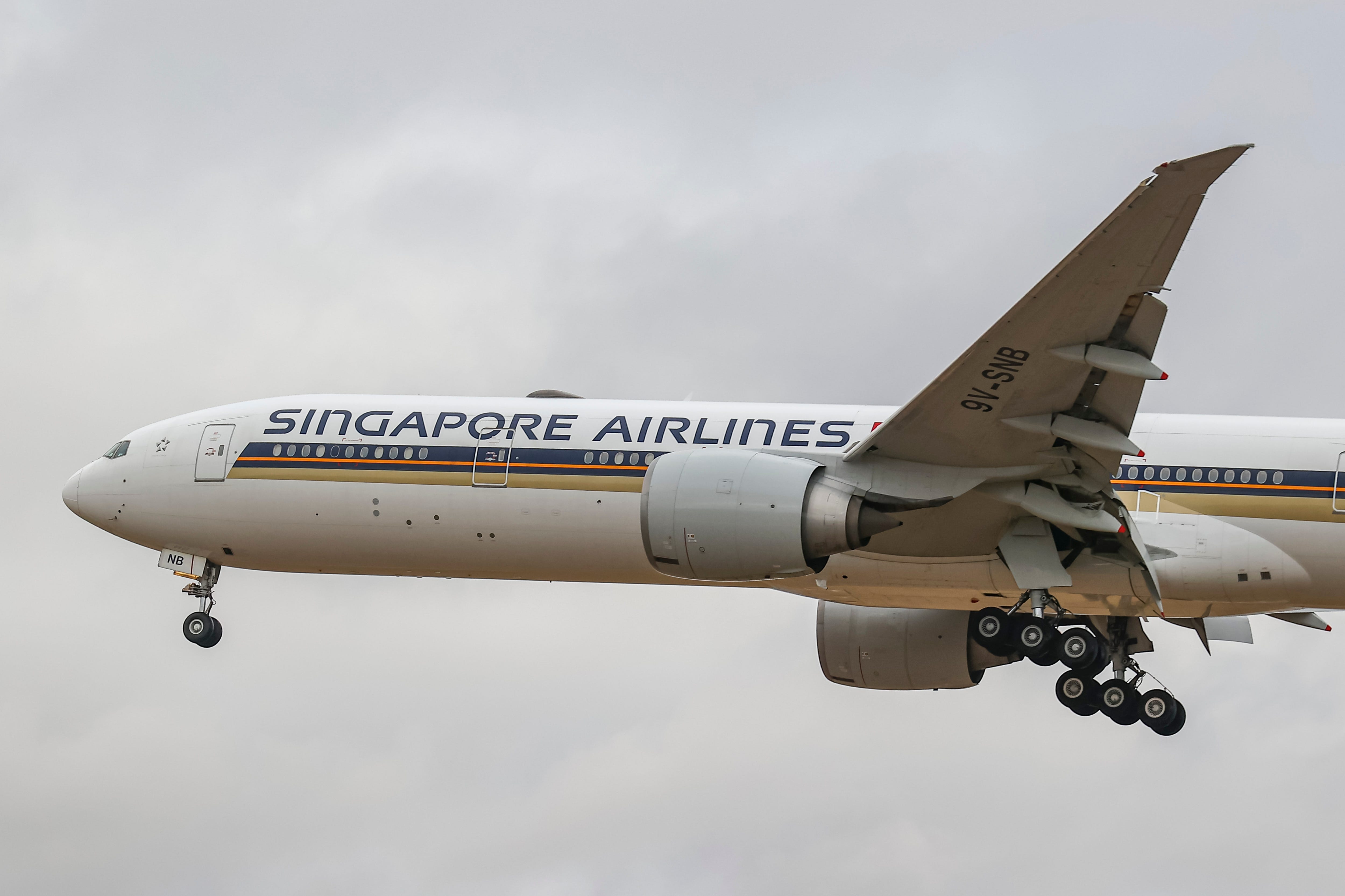Ein Airbus A350 Singapore Airlines im Jahr 2021.