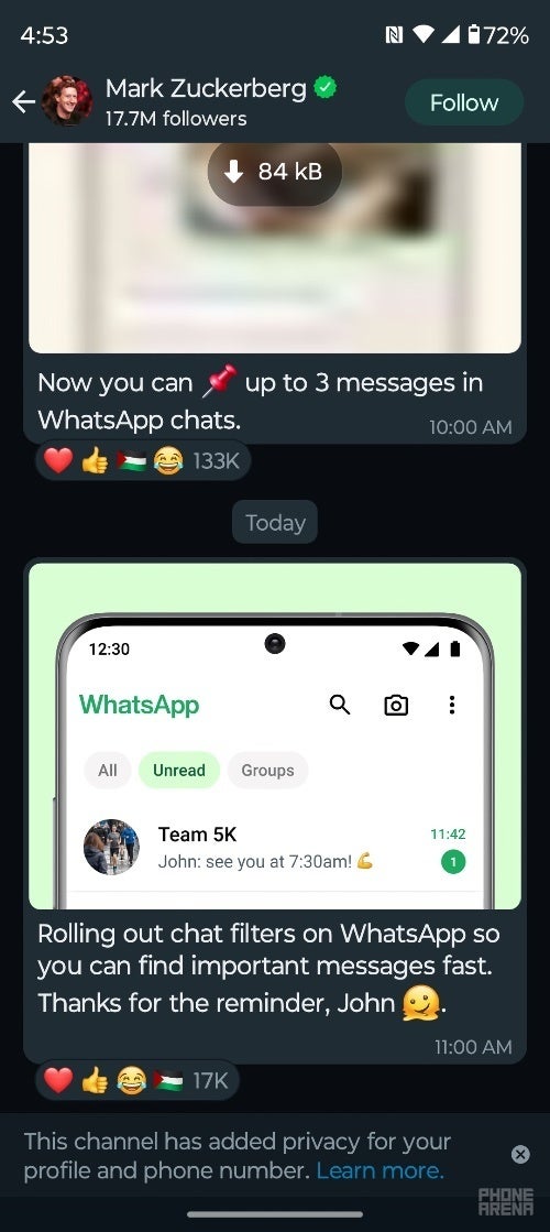 WhatsApp führt neue Chat-Filter ein, die Ihnen beim Auffinden ungelesener und Gruppengespräche helfen