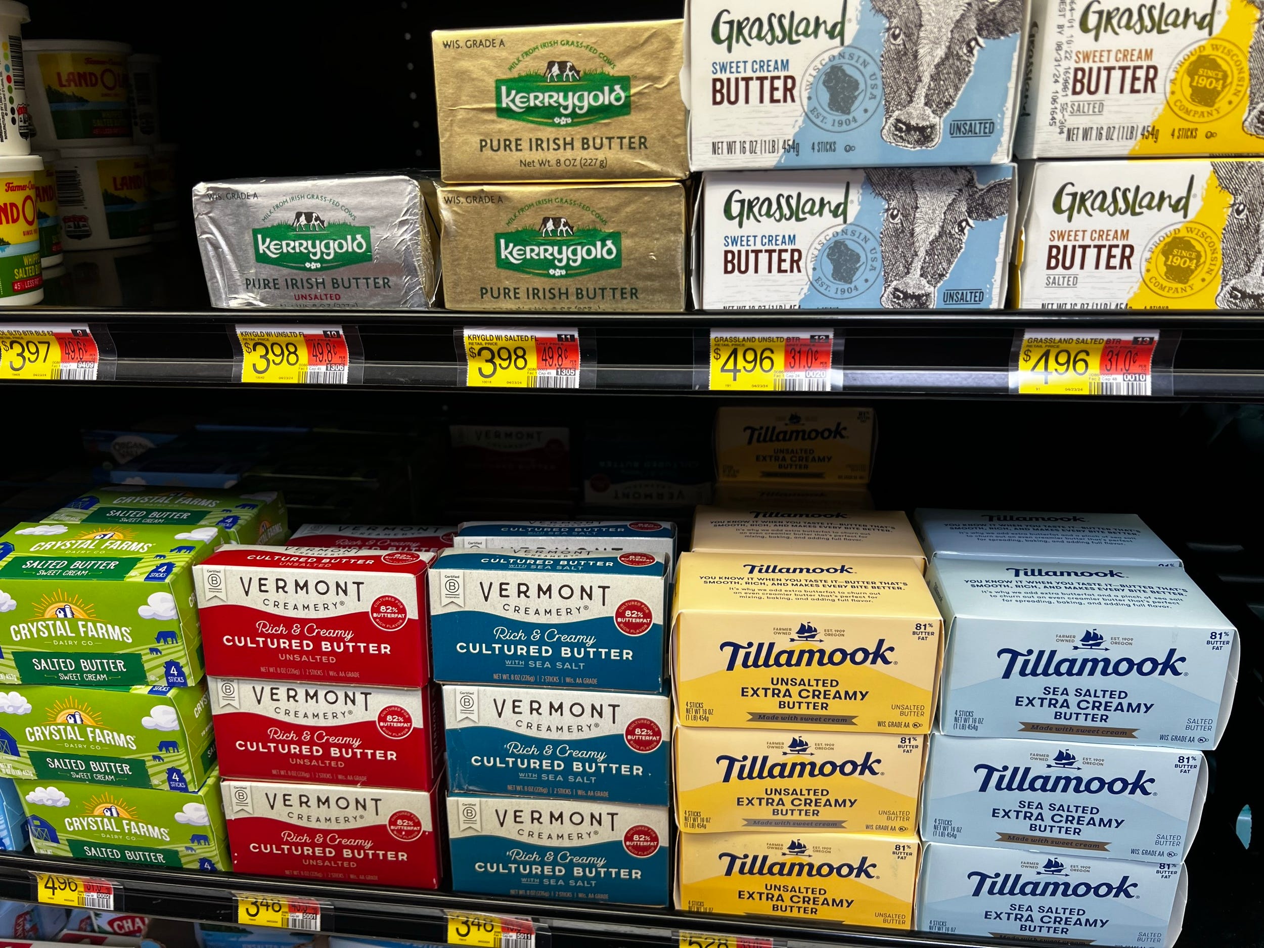 Premium-Butterauswahl bei Walmart.