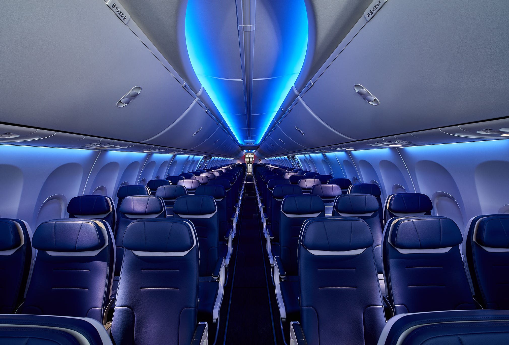 Innenraum einer Boeing 737 MAX 8