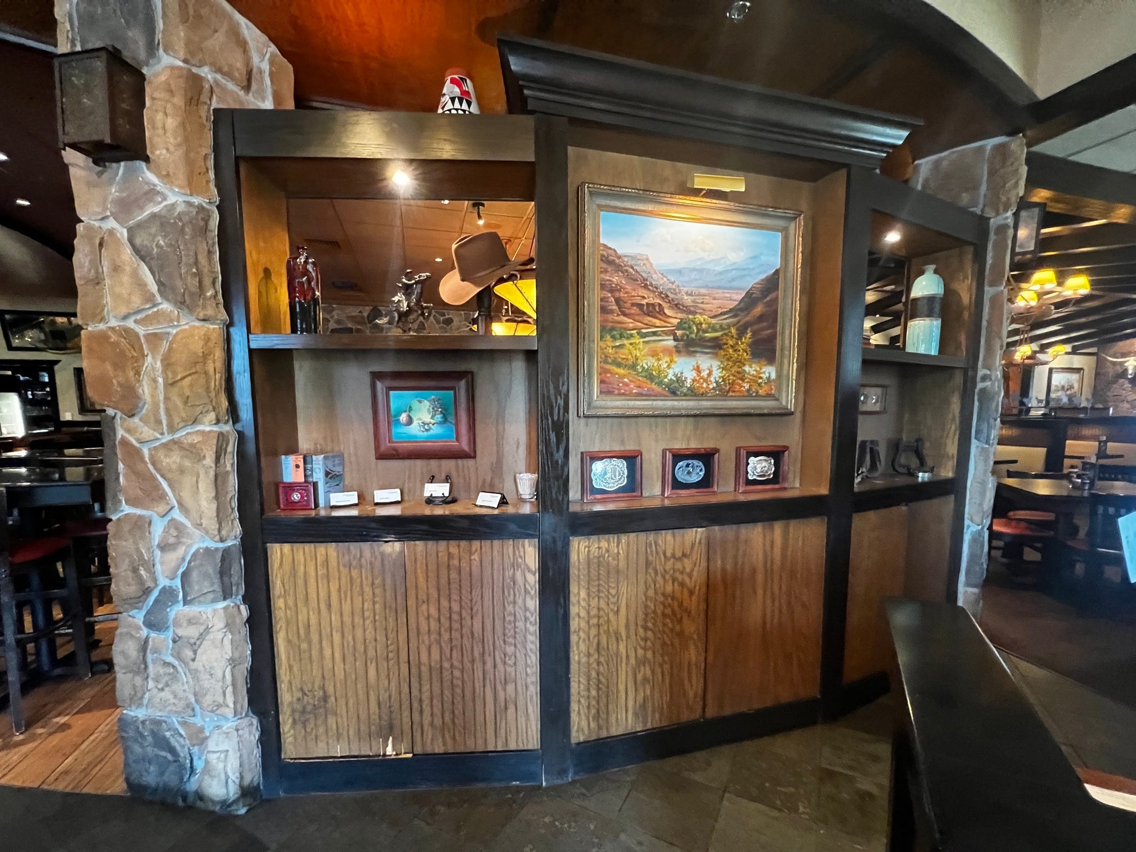 Der Empfangsbereich eines Longhorn Steakhouse