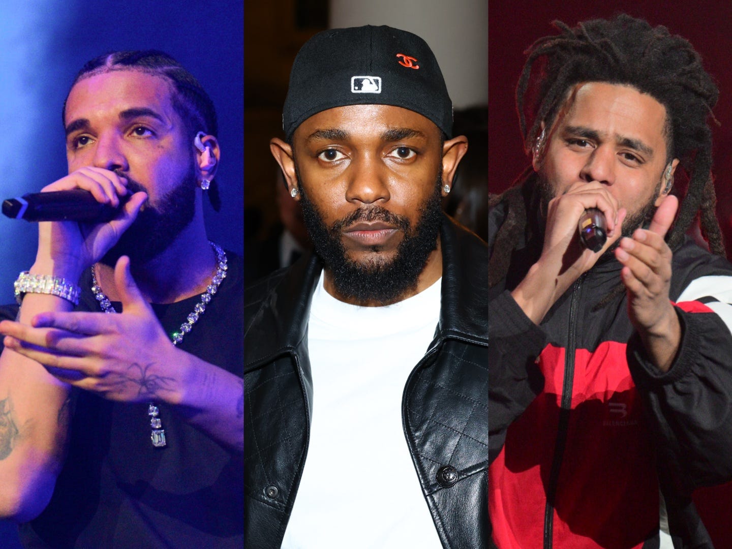 Drake, Kendrick Lamar und J. Cole.