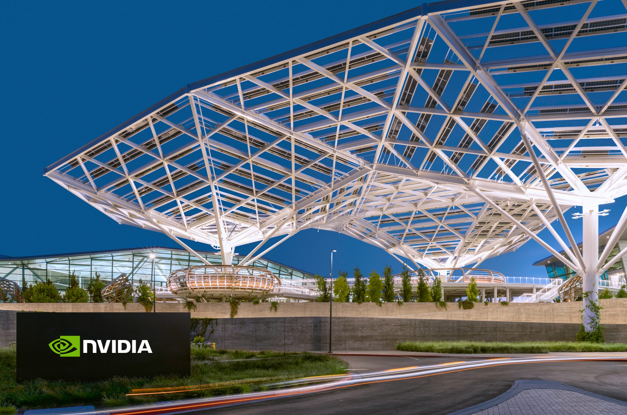 Das Äußere des Nvidia-Hauptquartiers in Santa Clara