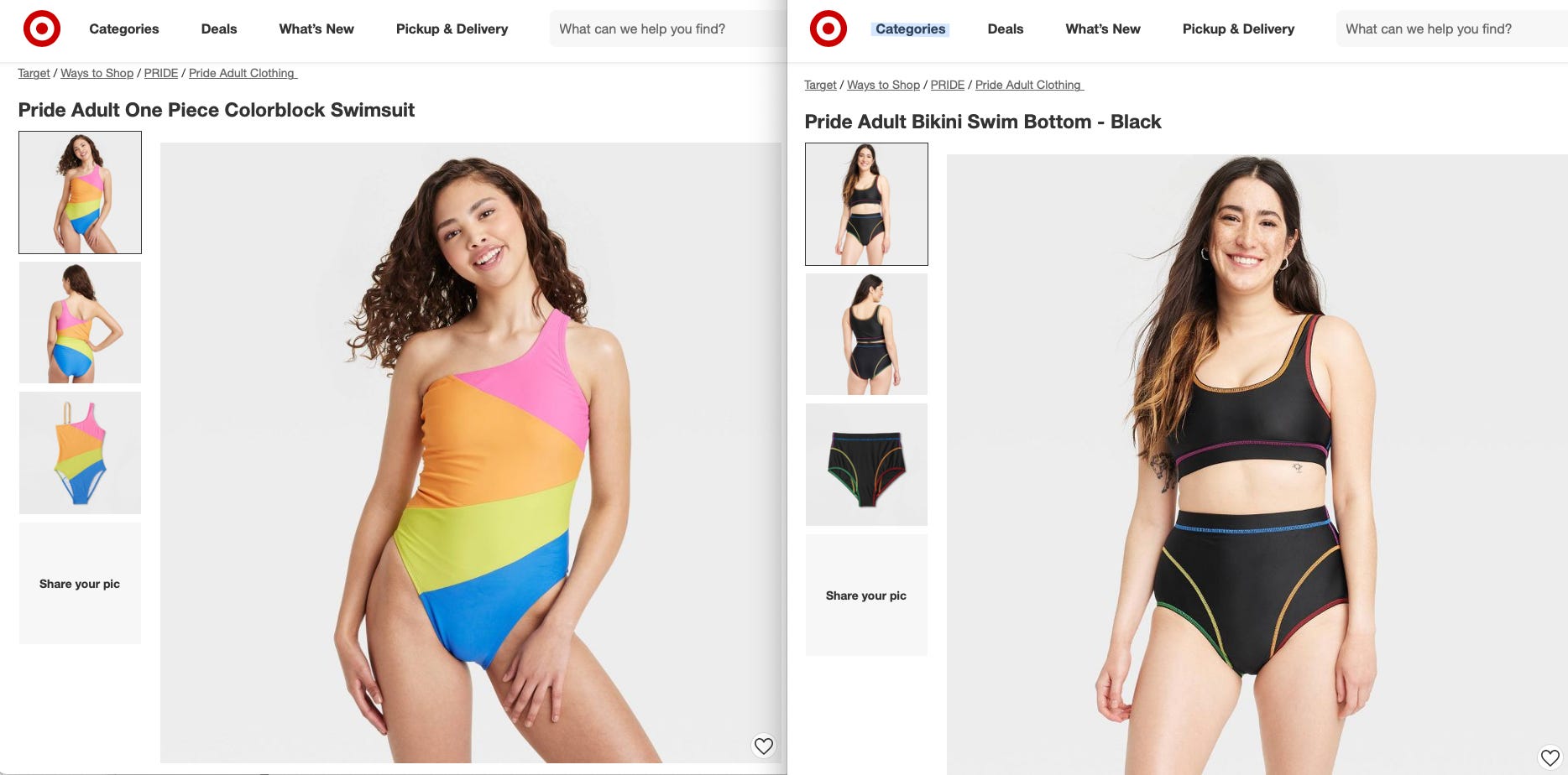 Target's Pride-Badeanzüge