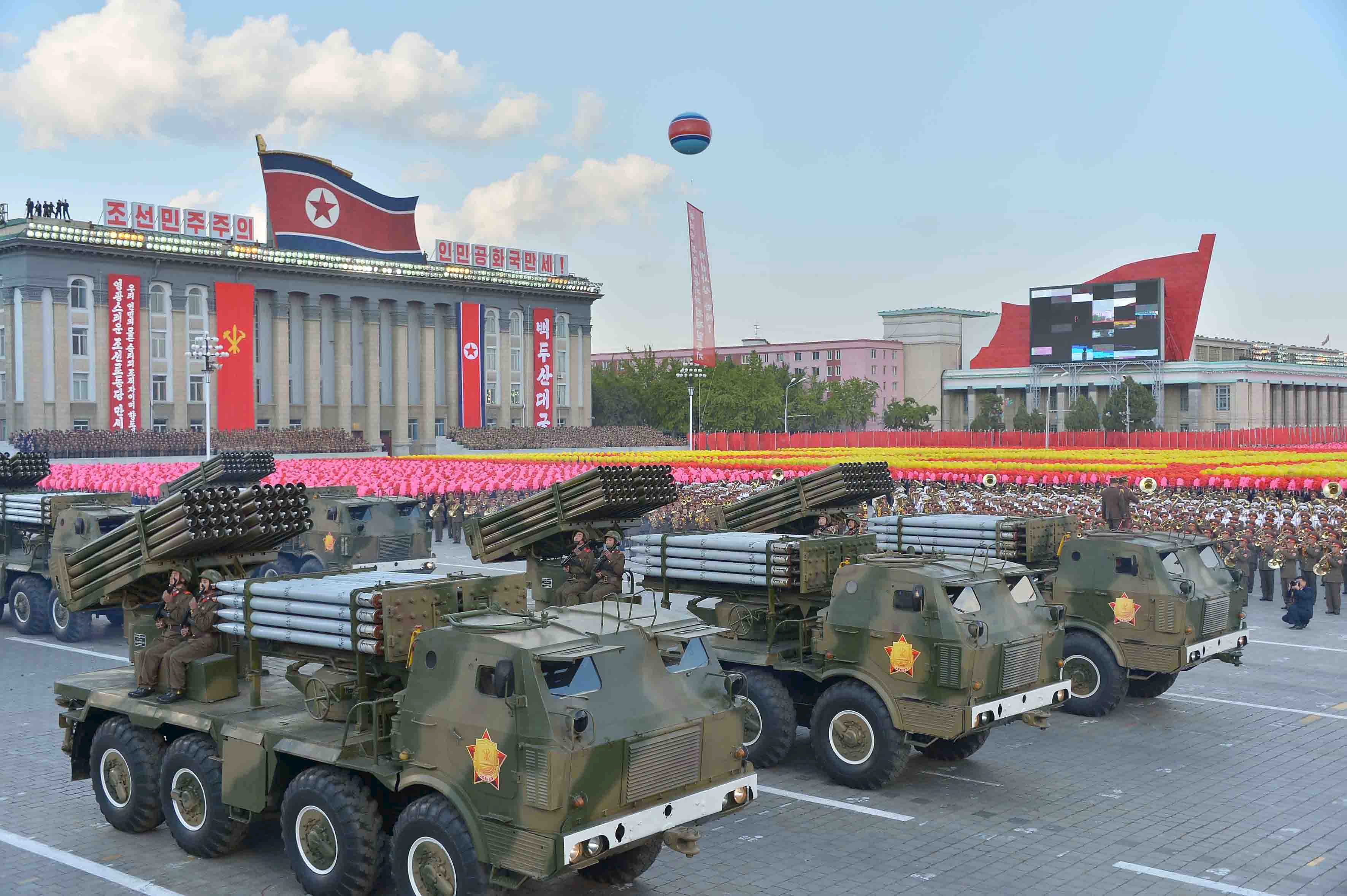 Eine nordkoreanische Militärparade