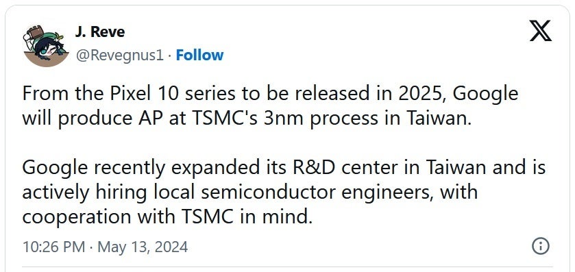 Der Tensor G5 für die Pixel-10-Serie wird von TSMC unter Verwendung seines 3-nm-Prozessknotens der zweiten Generation gebaut. Aus diesem Grund sollten Sie vielleicht auf das Upgrade der Pixel-10-Serie warten