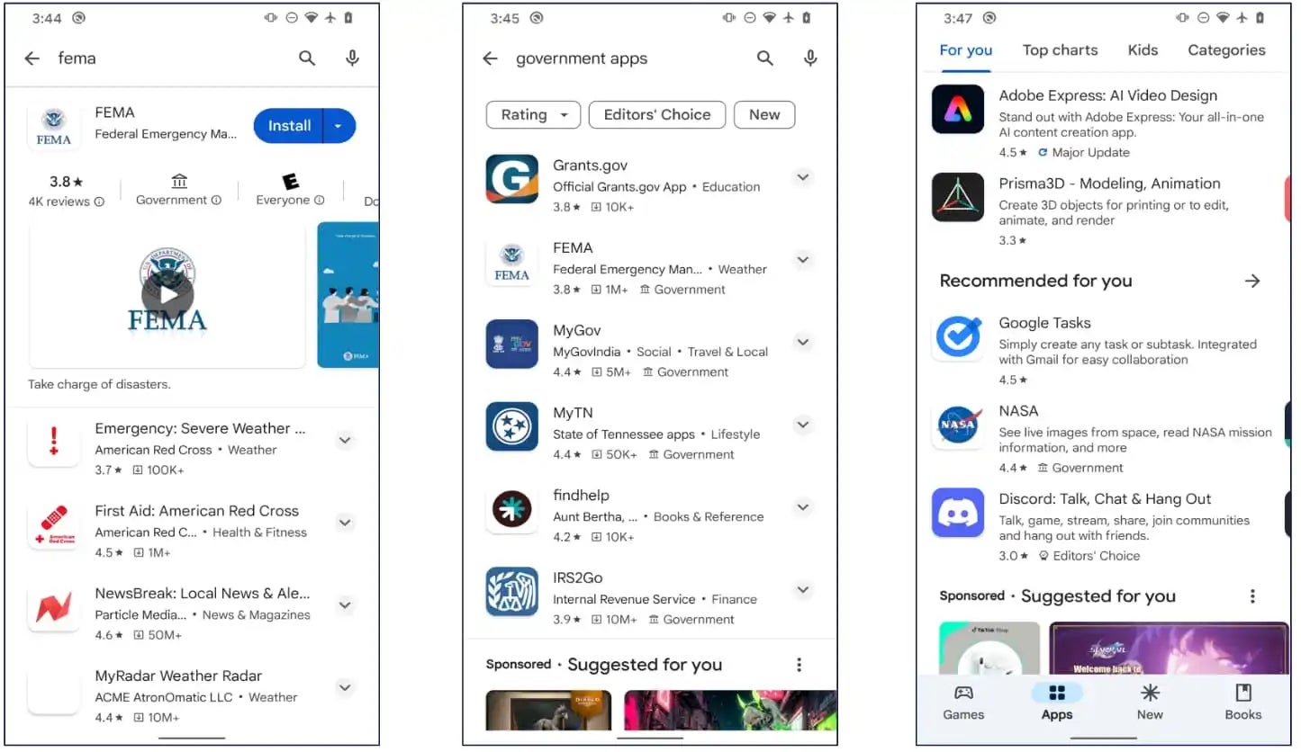 Google Play Store fügt hinzu "Regierung" Abzeichen für offizielle Apps