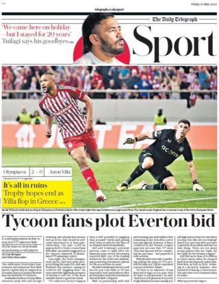 Die Sportabteilung des Daily Telegraph