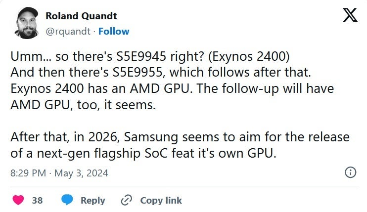 Leaker Quandt sagt, dass Samsung beim Exynos 2600 SoC eine eigene GPU verwenden wird – Tschüss AMD?  Berichten zufolge plant Samsung, ab dem Exynos 2600 SoC eine hauseigene GPU zu verwenden