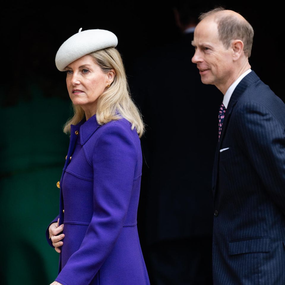 Duchess Sophie and Prince Edward at the Easter service 2024.