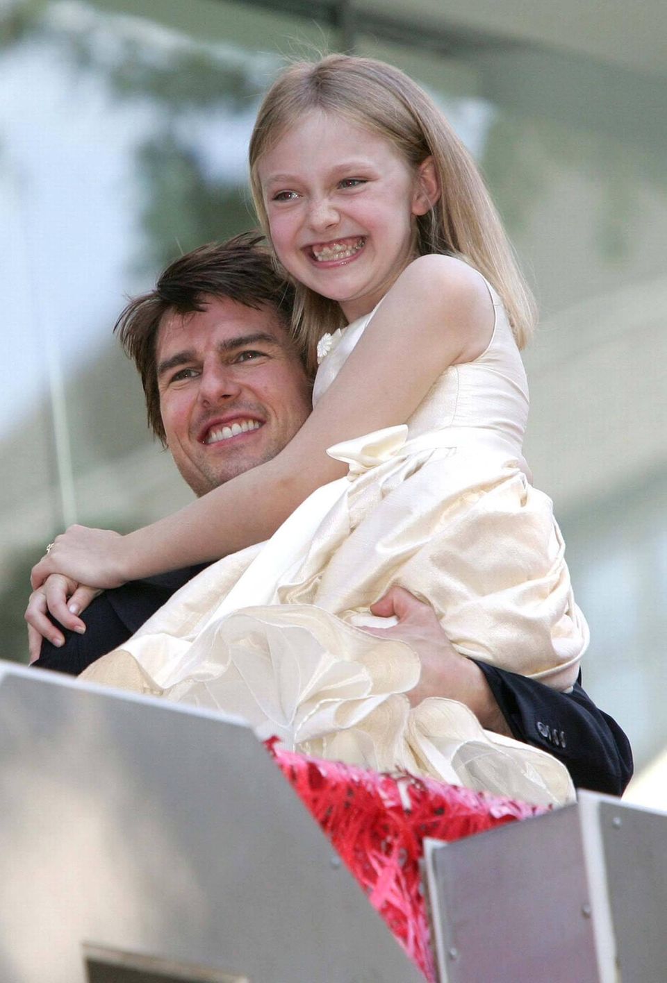 Tom Cruise and Dakota Fanning at the world premiere of "War of Worlds" in June 2005.