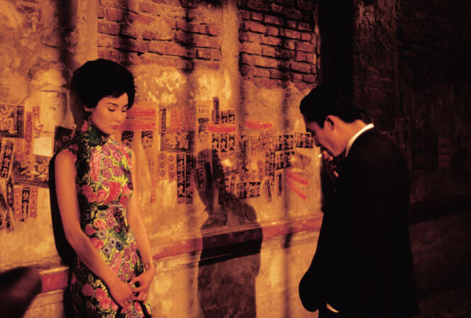 Ms. Chan (Maggie Cheung) and Mr. Chow (Tony Leung Chiu-wai) in “In the Mood for Love” (2000), by Wong Kar-wai.