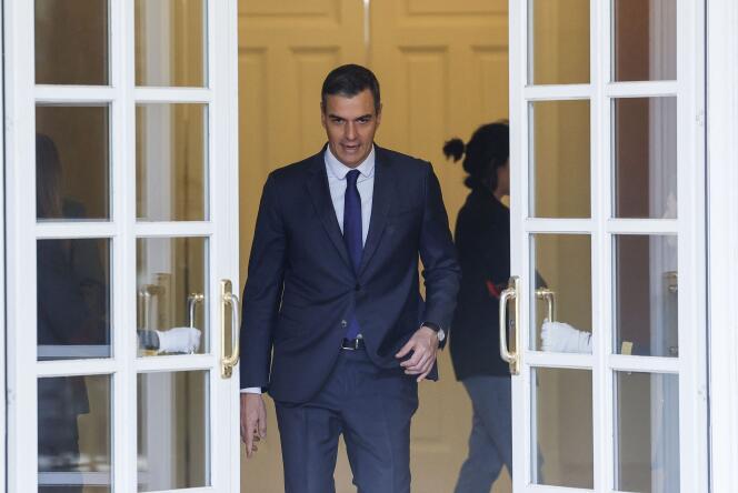 Pedro Sanchez at La Moncloa Palace, Madrid, April 5, 2024.
