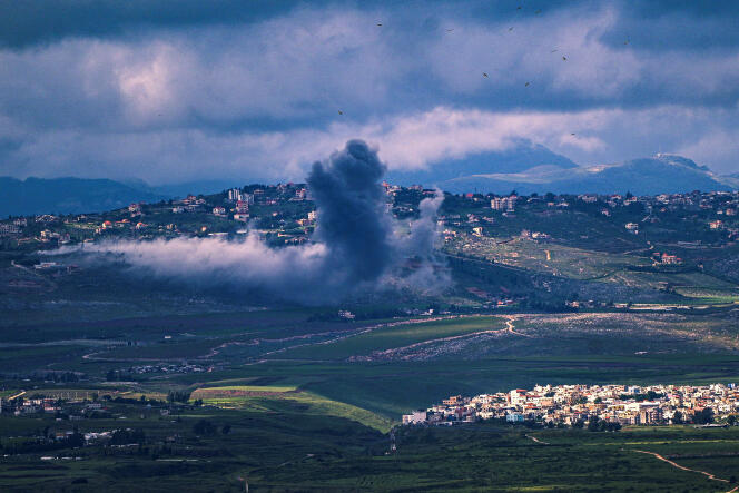 After an Israeli bombardment in southern Lebanon, April 10, 2024.