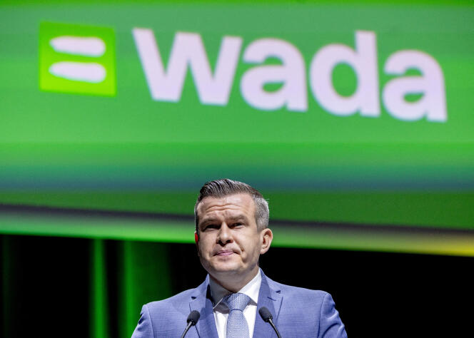 Witold Banka, president of the World Anti-Doping Agency, in Lausanne, March 12, 2024. 