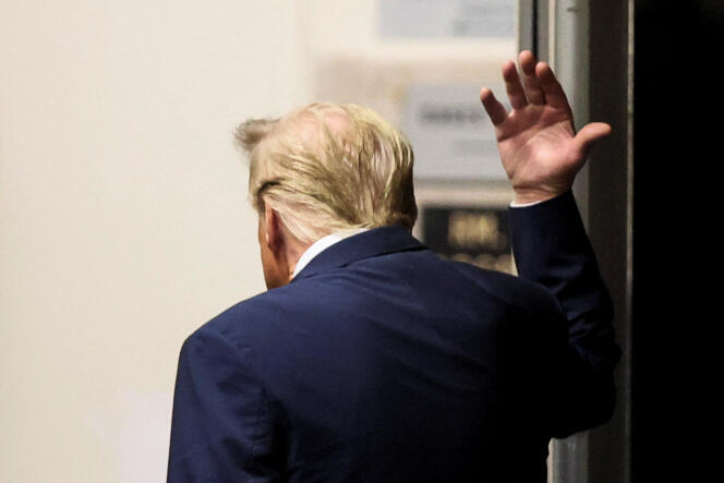 Donald Trump in Manhattan State Court in New York, April 23, 2024.