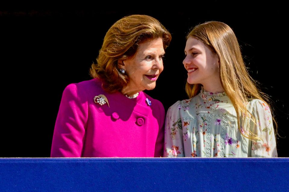 Queen Siliva and Princess Estelle of Sweden