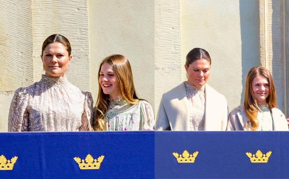 Crown Princess Victoria and Princess Estelle of Sweden