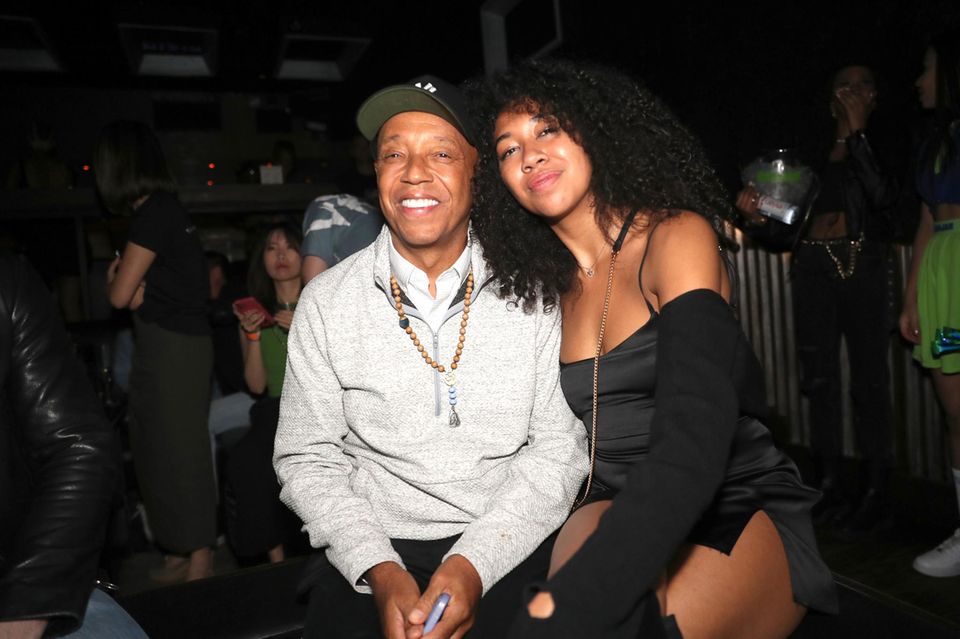Russell Simmons with his daughter Aoki Lee Simmons