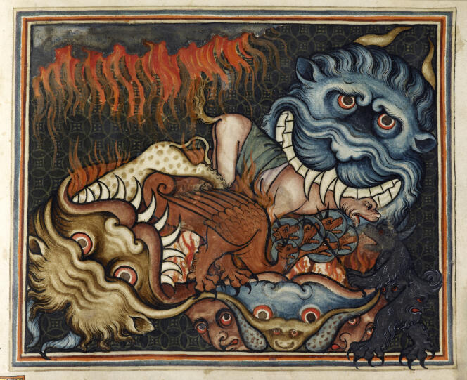 A miniature from the Latin manuscript of “The Apocalypse of John”, known as the “Apocalypse of Val-Dieu”, early 14th century.