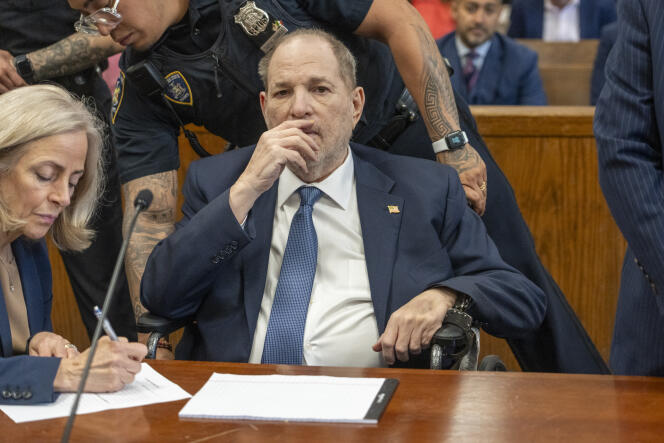 Harvey Weinstein in Manhattan criminal court, May 1, 2024. 