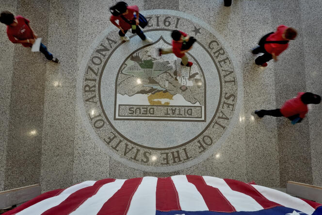 Inside the Arizona State Capitol in Phoenix on May 1, 2024.
