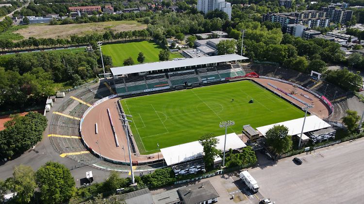 Aerial view of the Prussian Stadium.
