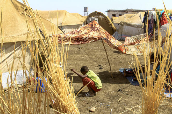 In a camp for displaced people in Gedaref province, Sudan, May 15, 2024.