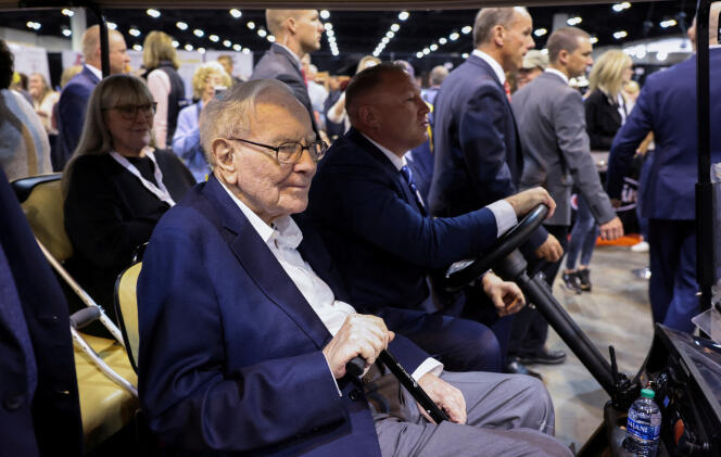 Warren Buffett, founder of Berkshire Hathaway, at the shareholders' meeting in Omaha on May 4.