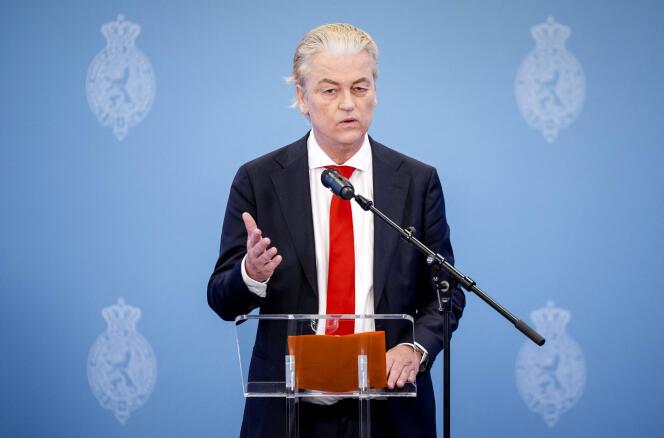 The leader of the Dutch far-right PVV party, Geert Wilders, in The Hague (Netherlands), May 16, 2024.