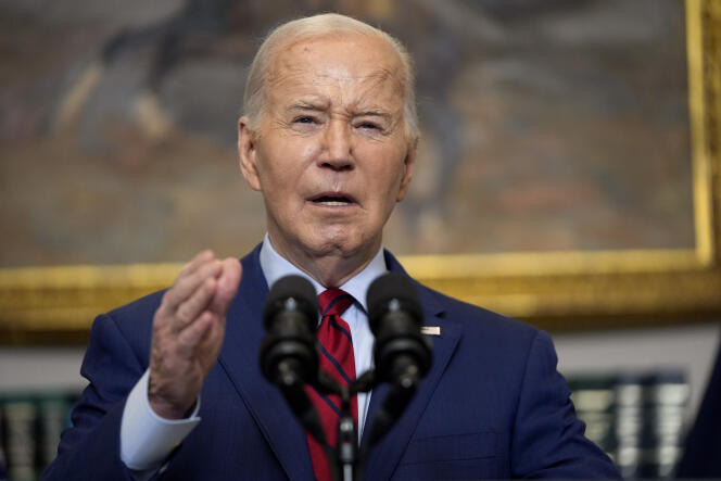 President Joe Biden delivers remarks on student protests over the war in Gaza, in the Roosevelt Room of the White House, Thursday, May 2, 2024, in Washington.