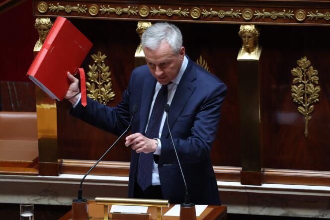 Bruno Le Maire during the orientation and programming debate on public finances, organized at the National Assembly, on April 29, 2024.