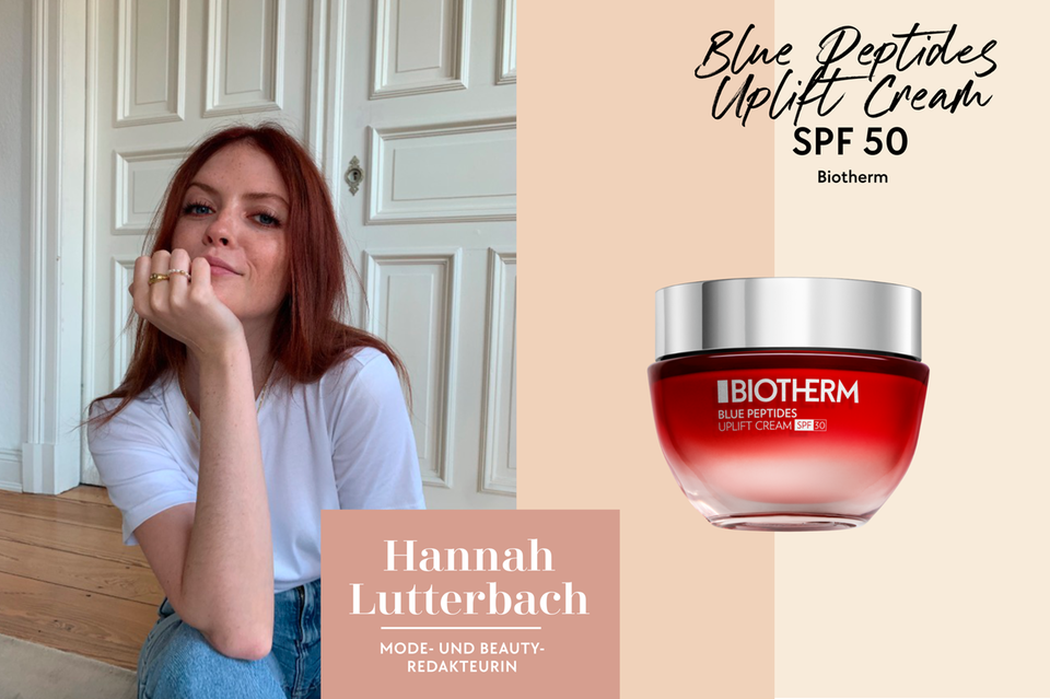 As a wedding guest, editor Hannah does something good for her skin with the Blue Peptides Uplift Cream from Biotherm. 